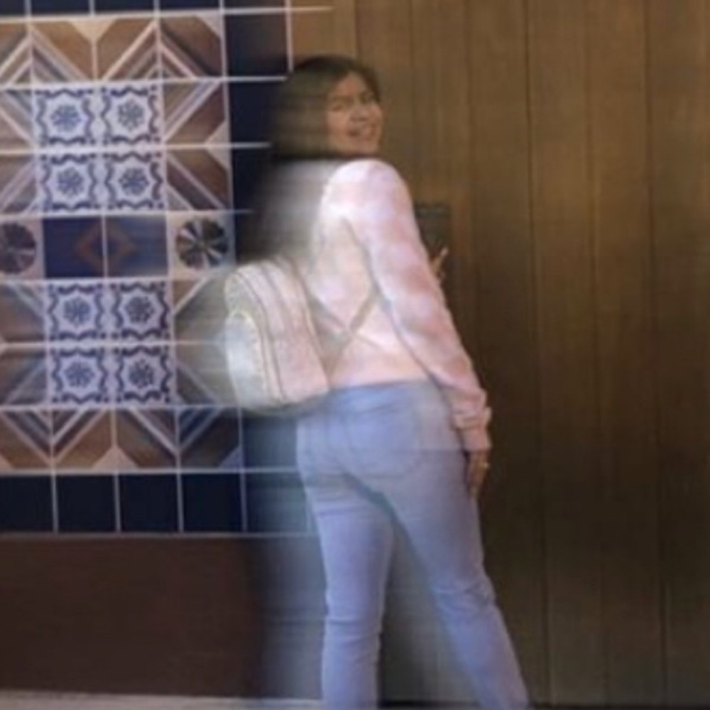 pink checkered hoodie